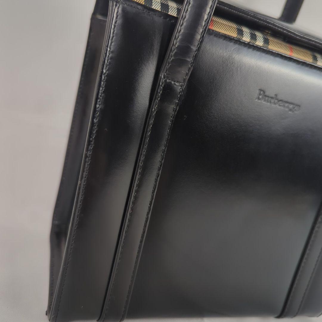 BURBERRY バーバリーズ ノバチェック レザー ハンドバッグ