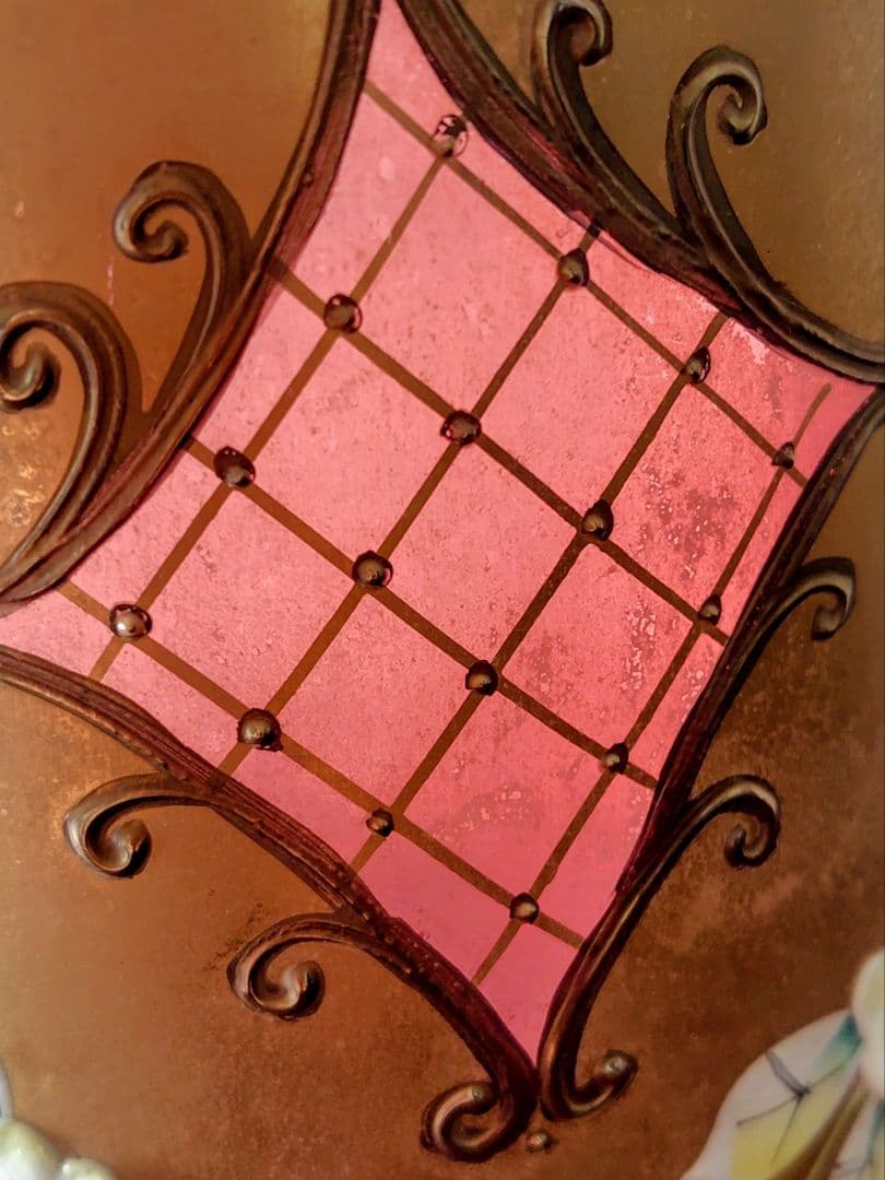 ♥チェコスロバキア製　ボヘミアガラス花瓶　Ｈ３１．５cm