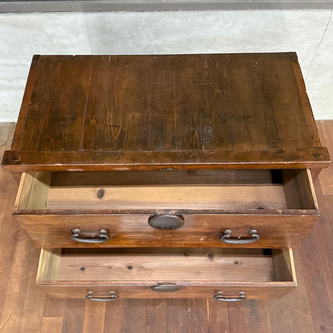 H15K56 和製アンティーク 5段チェスト