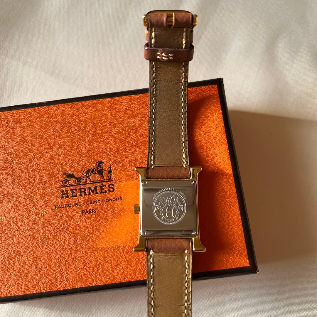 エルメスHウォッチ　キャメル　腕時計