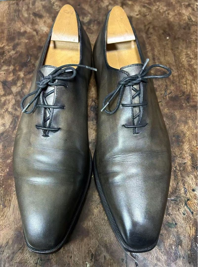 ベルルッティ BERLUTI アレッサンドロ ホールカット レザーシューズ8.5