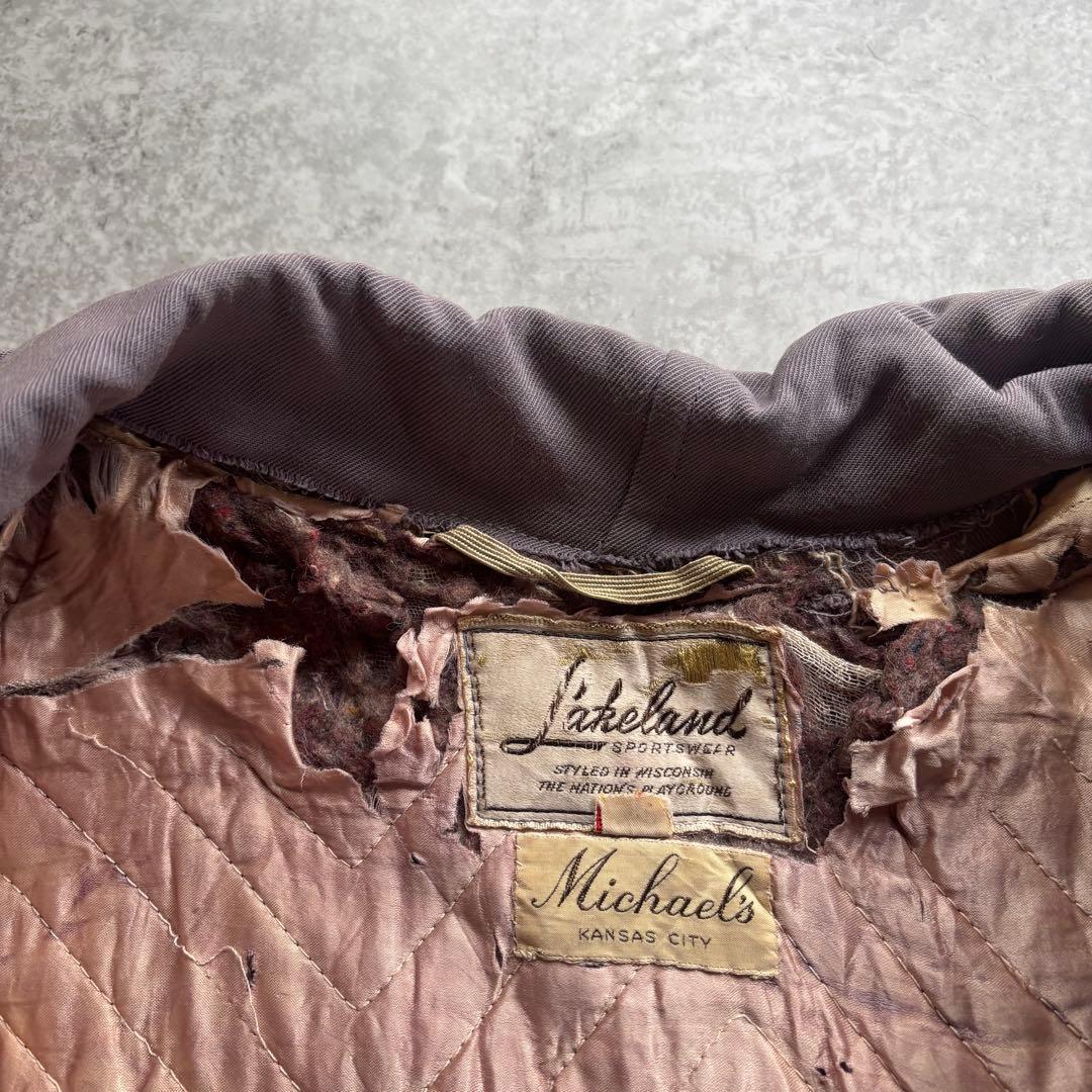 古着　50s lakeland レーヨン　ギャバジャン　ギャバジン　ジャケット