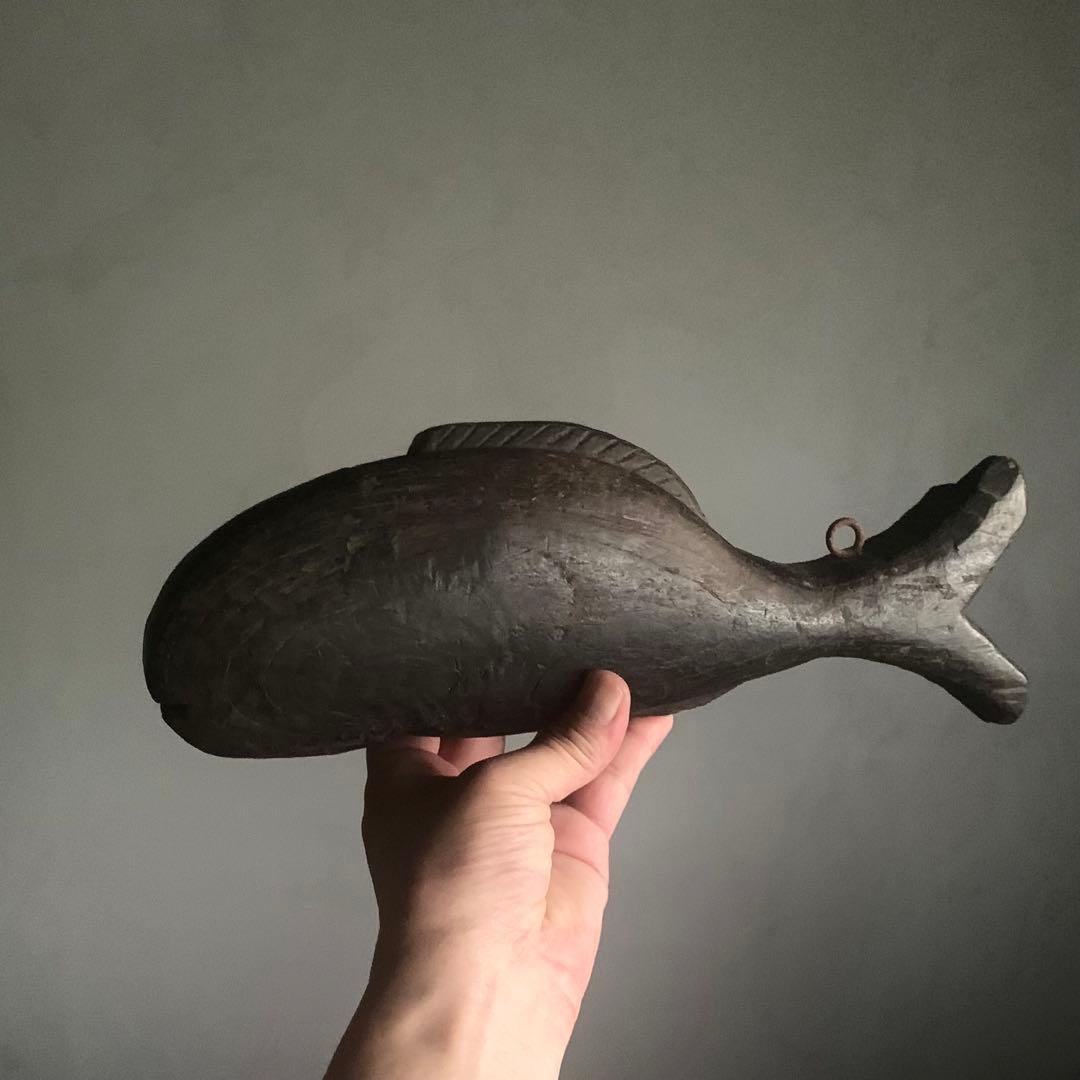 魚の 自在鉤 横木 古道具 アンティーク 日本の古道具 古道具 アンティーク