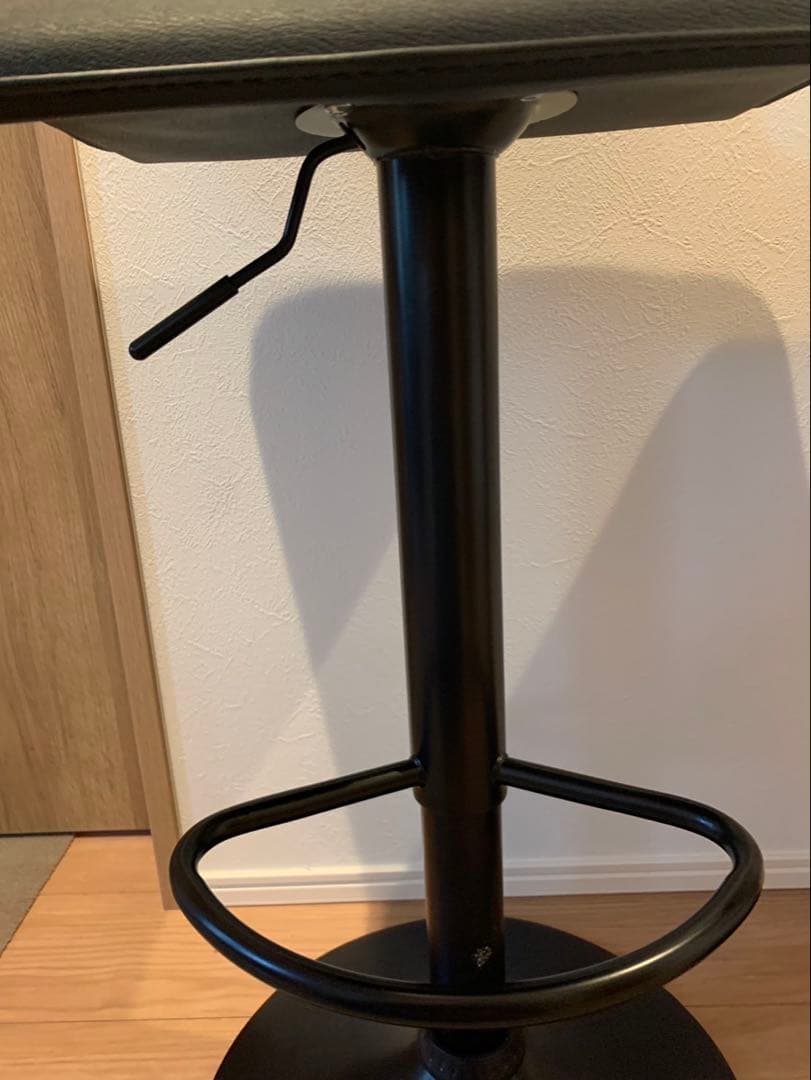 ブラック スツール 2脚セット 高さ調整可能