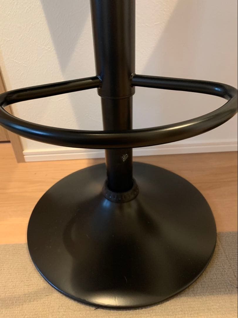 ブラック スツール 2脚セット 高さ調整可能