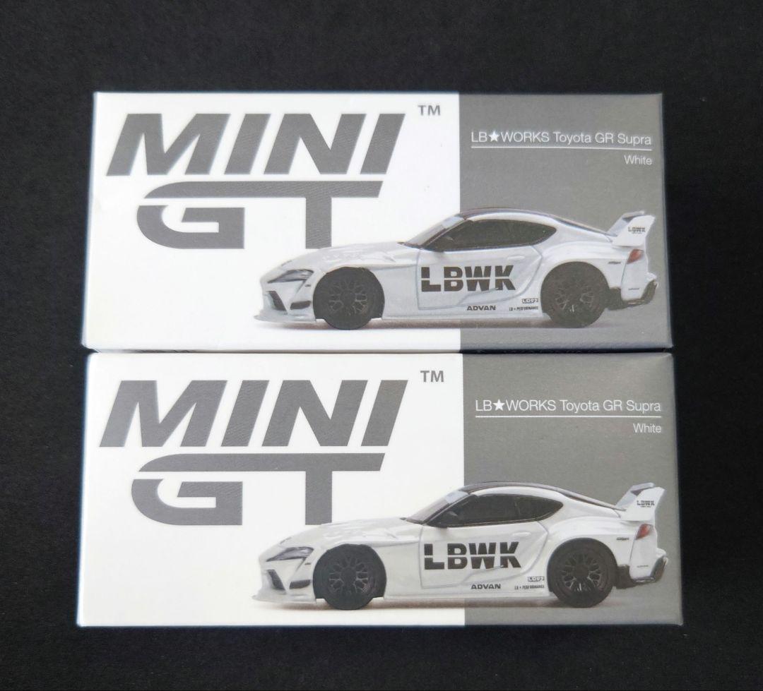 MINI GT LB★WORKS Toyota GR Supra ホワイト 2台