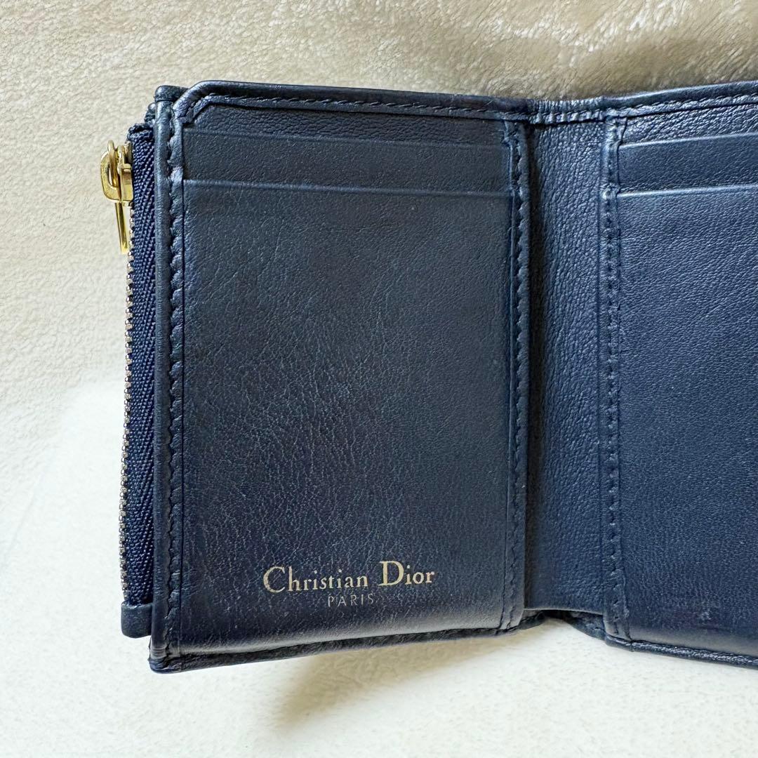Christian Dior 三つ折り財布 サドル ロータスウォレットトロッター