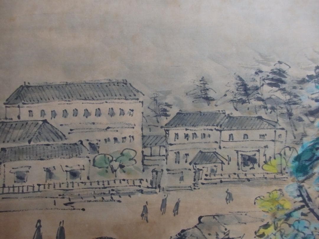 逸品 高橋五仙子『白山灘』明治大正昭和初期を描く新潟の風景画 直筆本物保証 扁額