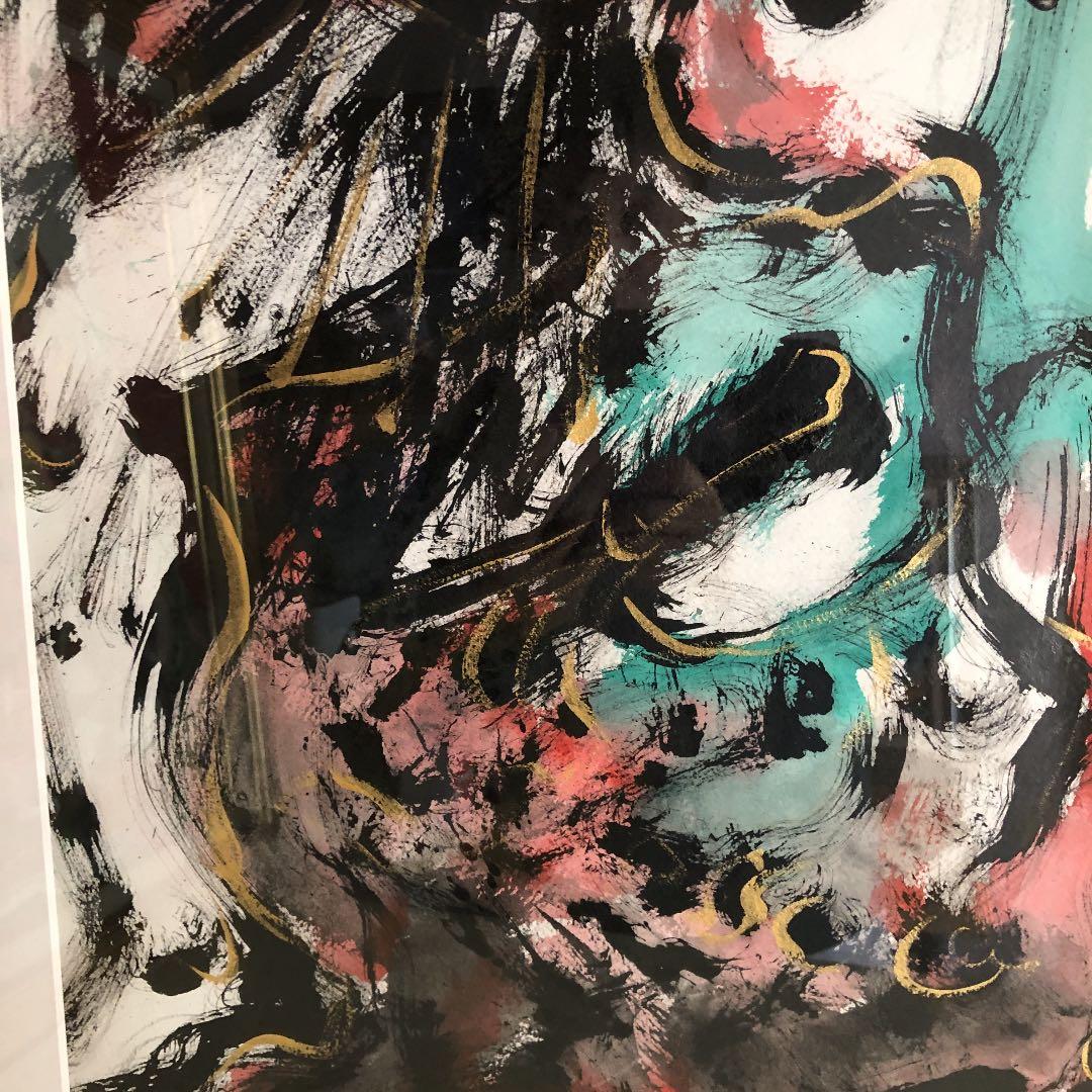 鈴木 康雄　パリの美術館に出品した作品、水彩画相撲力士絵サイズ725×550mm