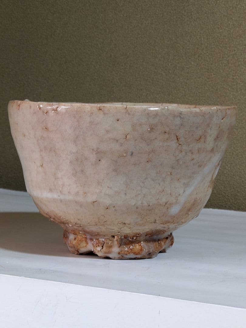 ♦萩焼 渋谷泥詩造 休雪白 割高台 抹茶盌 コレクション 骨董品 アンティーク