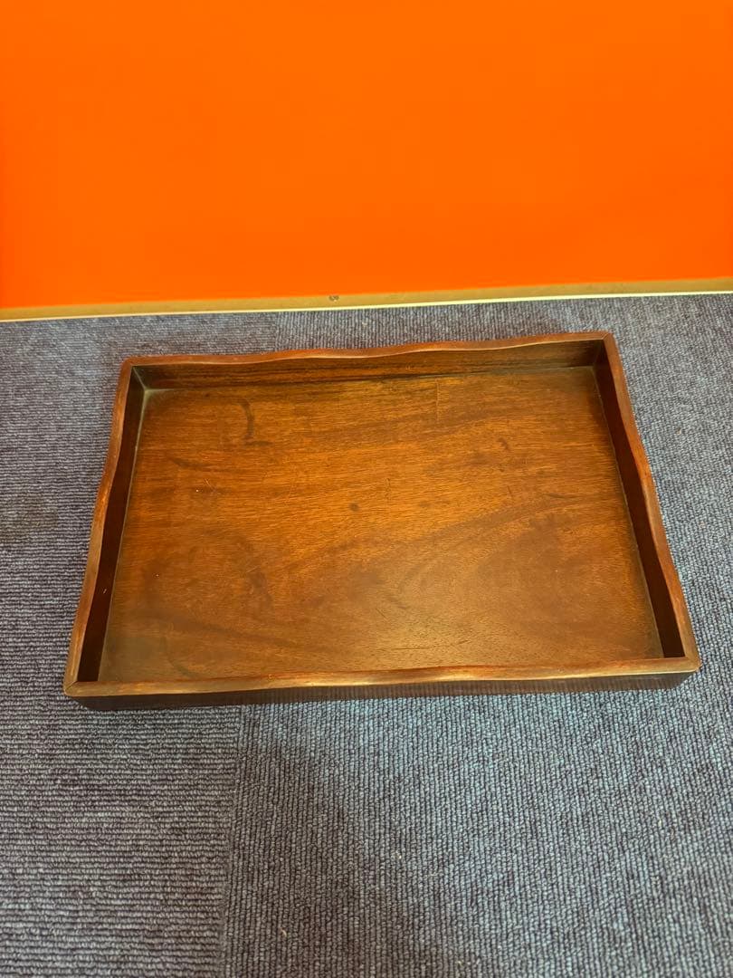 1961 唐木 煎茶盆 煎茶道具 古美術 古道具 アンティーク 木地盆　時代物