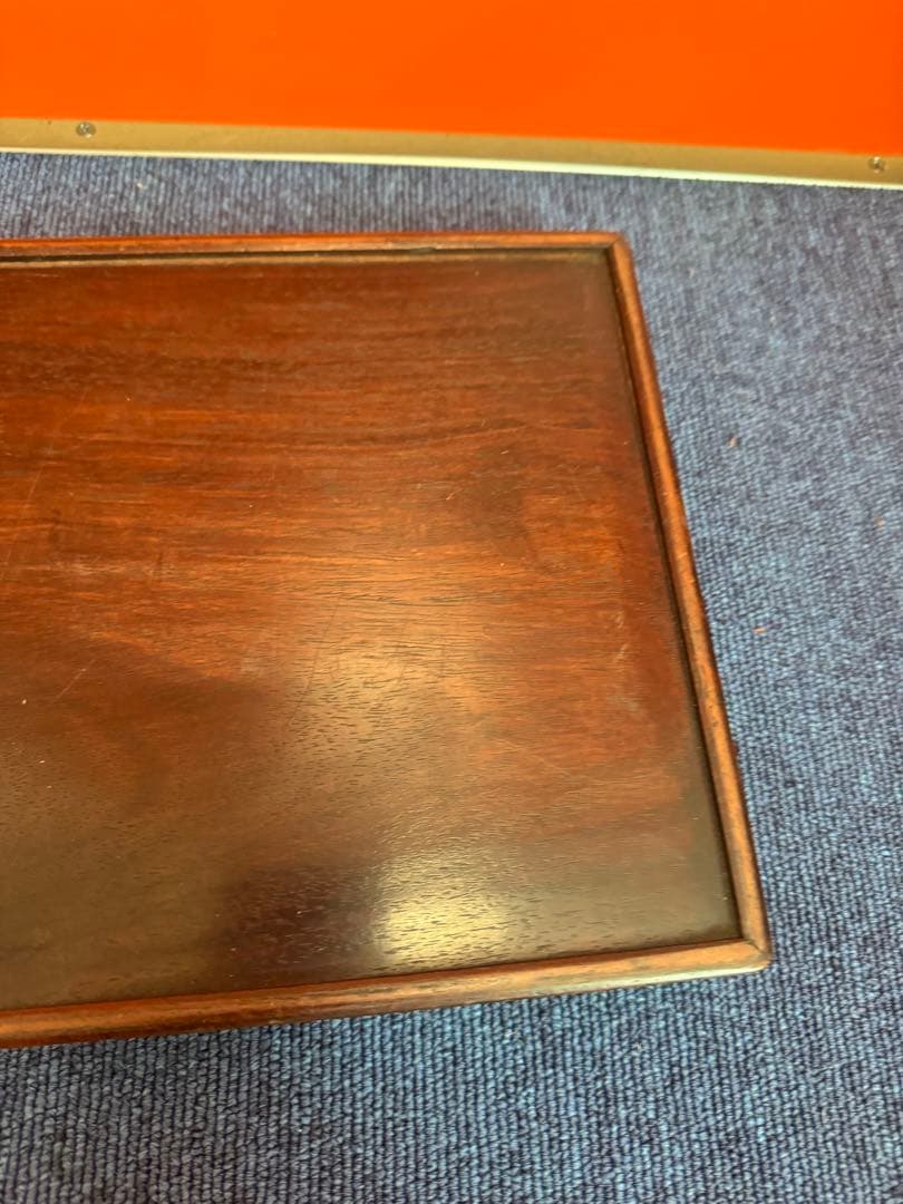 1961 唐木 煎茶盆 煎茶道具 古美術 古道具 アンティーク 木地盆　時代物