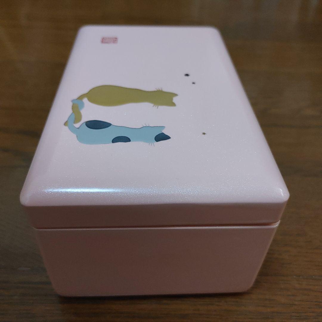 【新品】オルゴール 30弁 会津塗り小物入れ 猫 ネコ