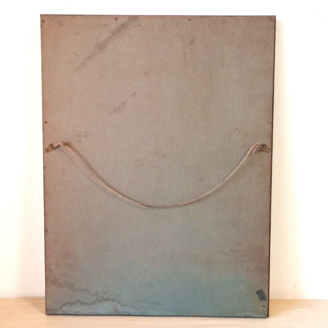 弥勒菩薩 銅板レリーフ 額装 金属仏像 和モダン 癒し インテリア 壁掛け