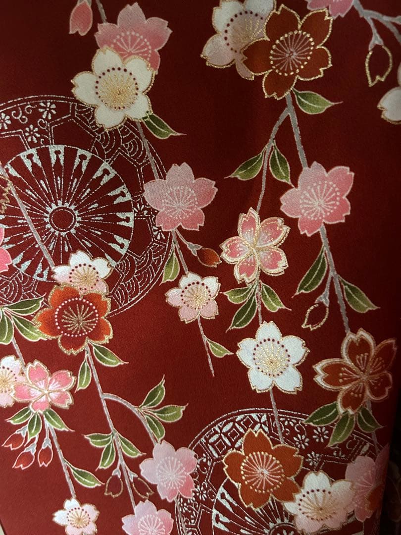 7歳　七五三　正絹着物　古典柄　帯　帯揚げ　帯締め　しごきのセット