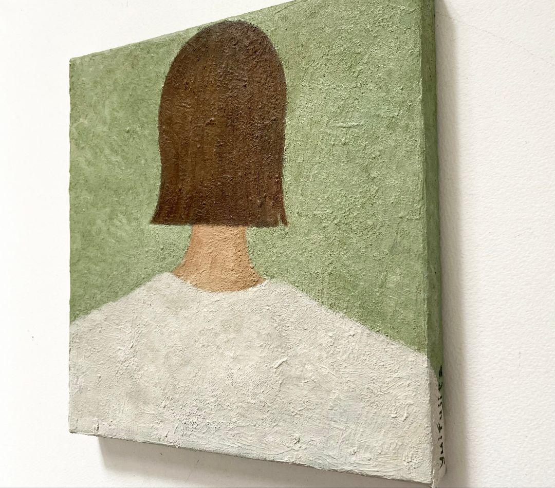 油彩画　切りっぱなしボブ