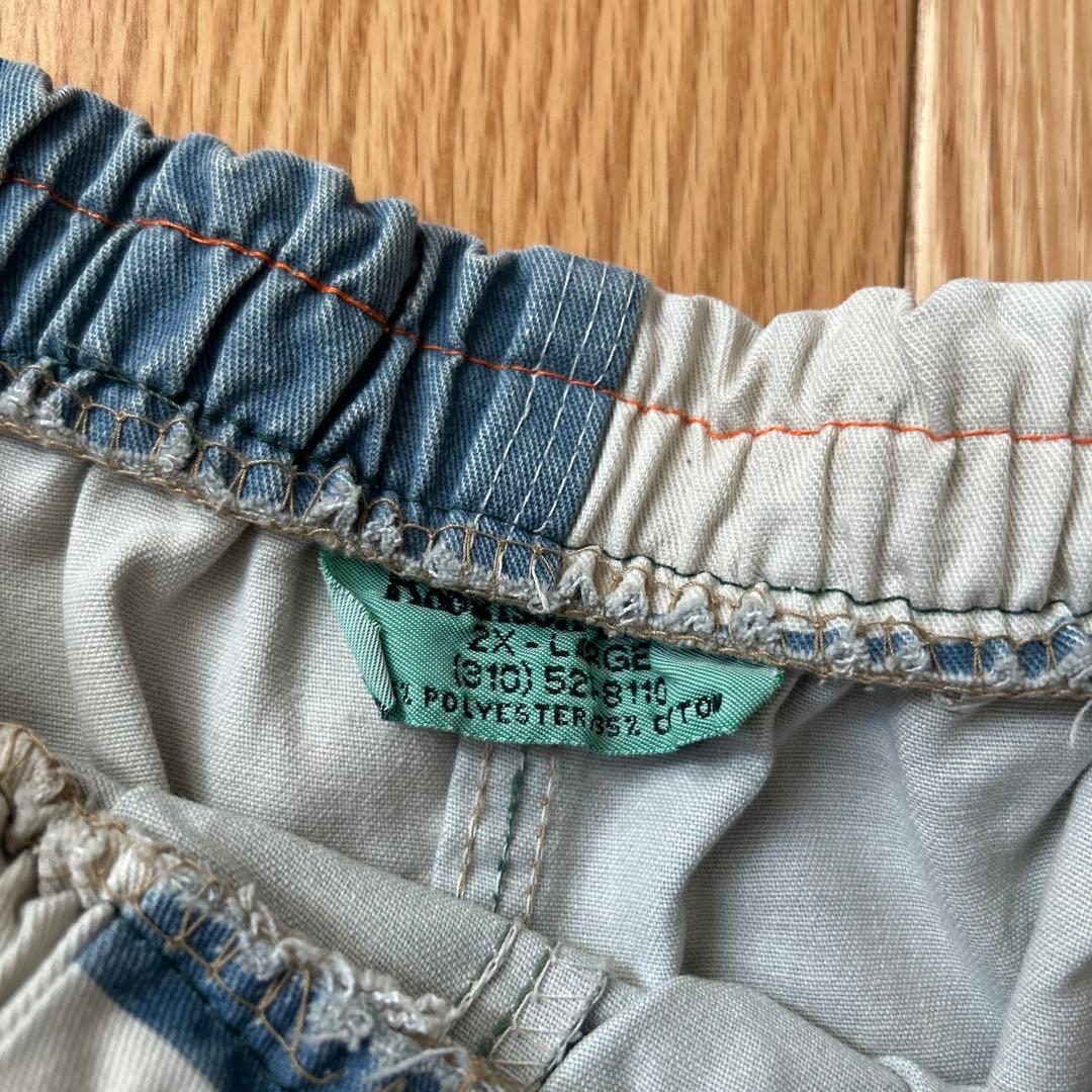 80s ビンテージプリズナーパンツprisoner 囚人服　紺色ボーダー