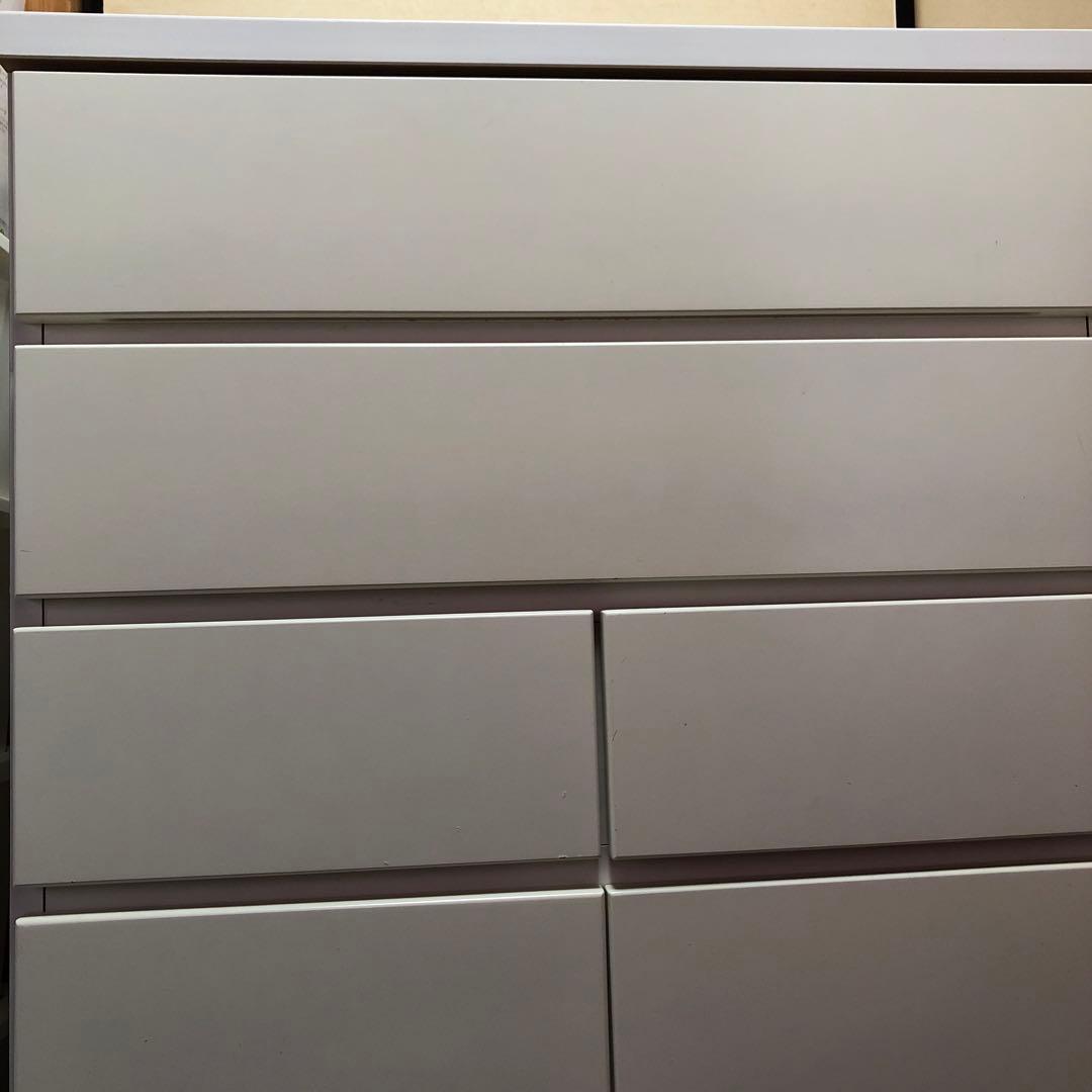 タンス 幅750mm 白タンス　6段