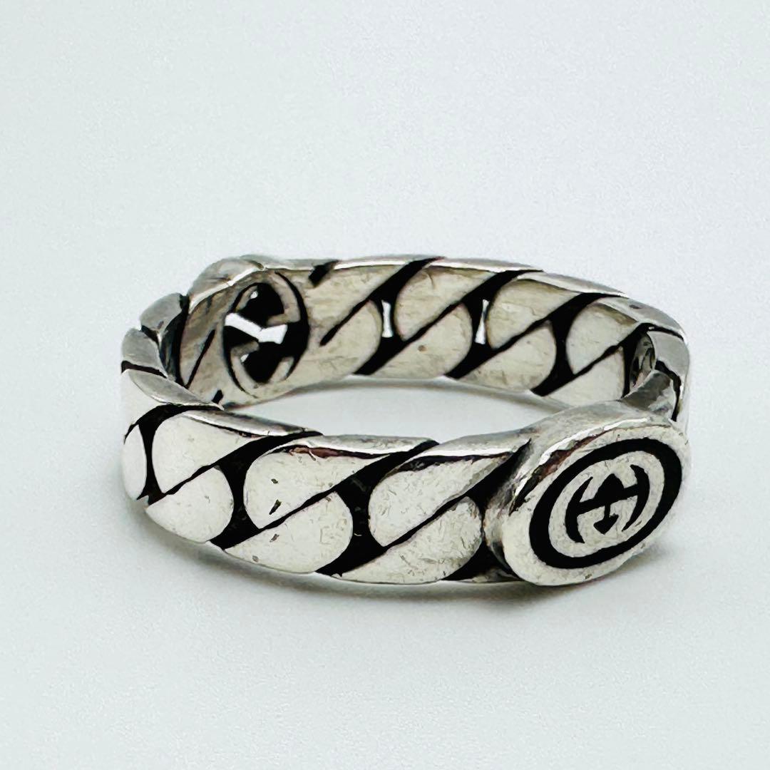 GUCCI インターロッキング　喜平　シルバーリング　刻印26 Ag925