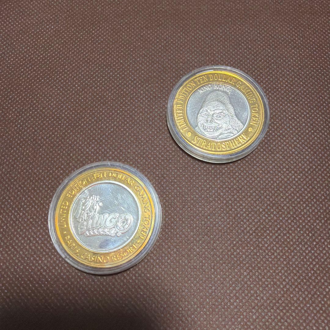 ラスベガス　$10ドル　記念　2枚　 .999シルバー