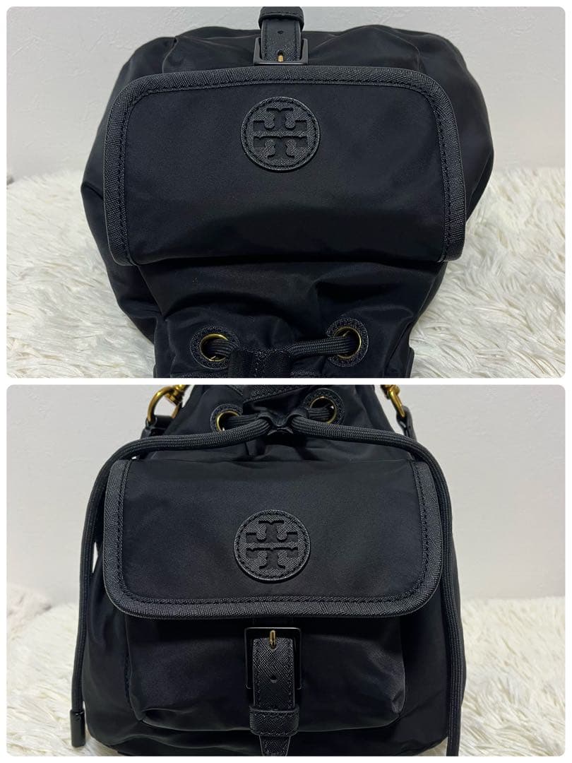 トリーバーチ 2way ショルダーバッグ エラ ブラック バケットバッグ 巾着