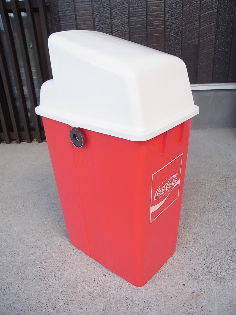 非売品レトロ コカコーラ 蓋付きゴミ箱 ダストボックス マグネット付き