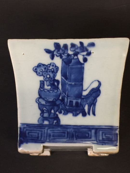 染付青花蘭鉢 清中期 中国古董品 年代物