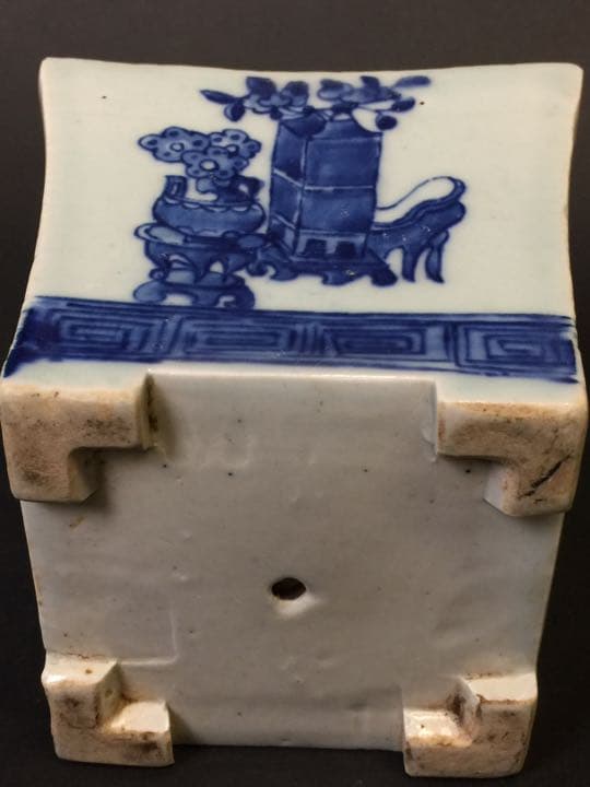 染付青花蘭鉢 清中期 中国古董品 年代物