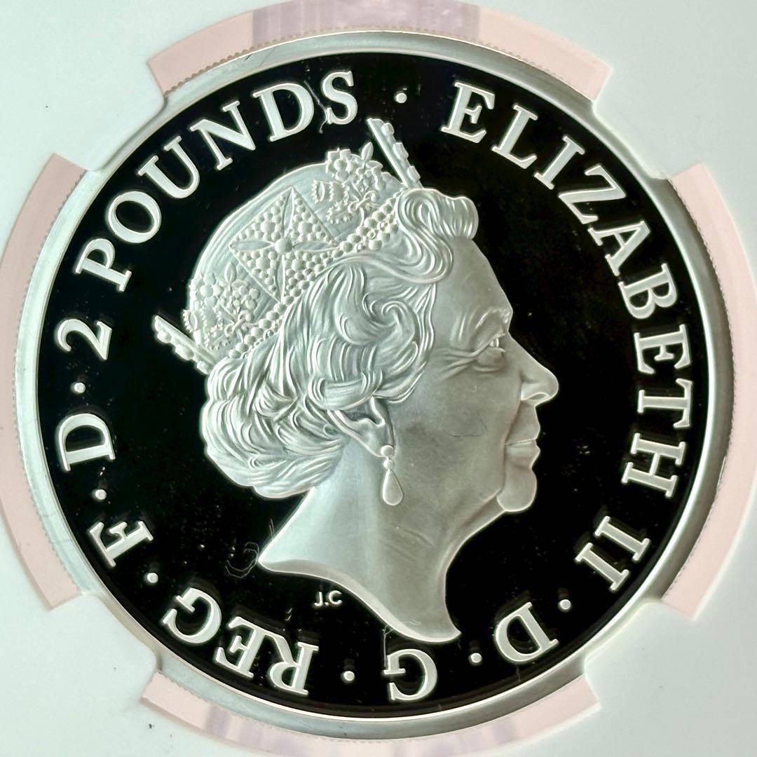 2019 イギリス クイーンズ ビースト ビューフォート イェール 銀貨