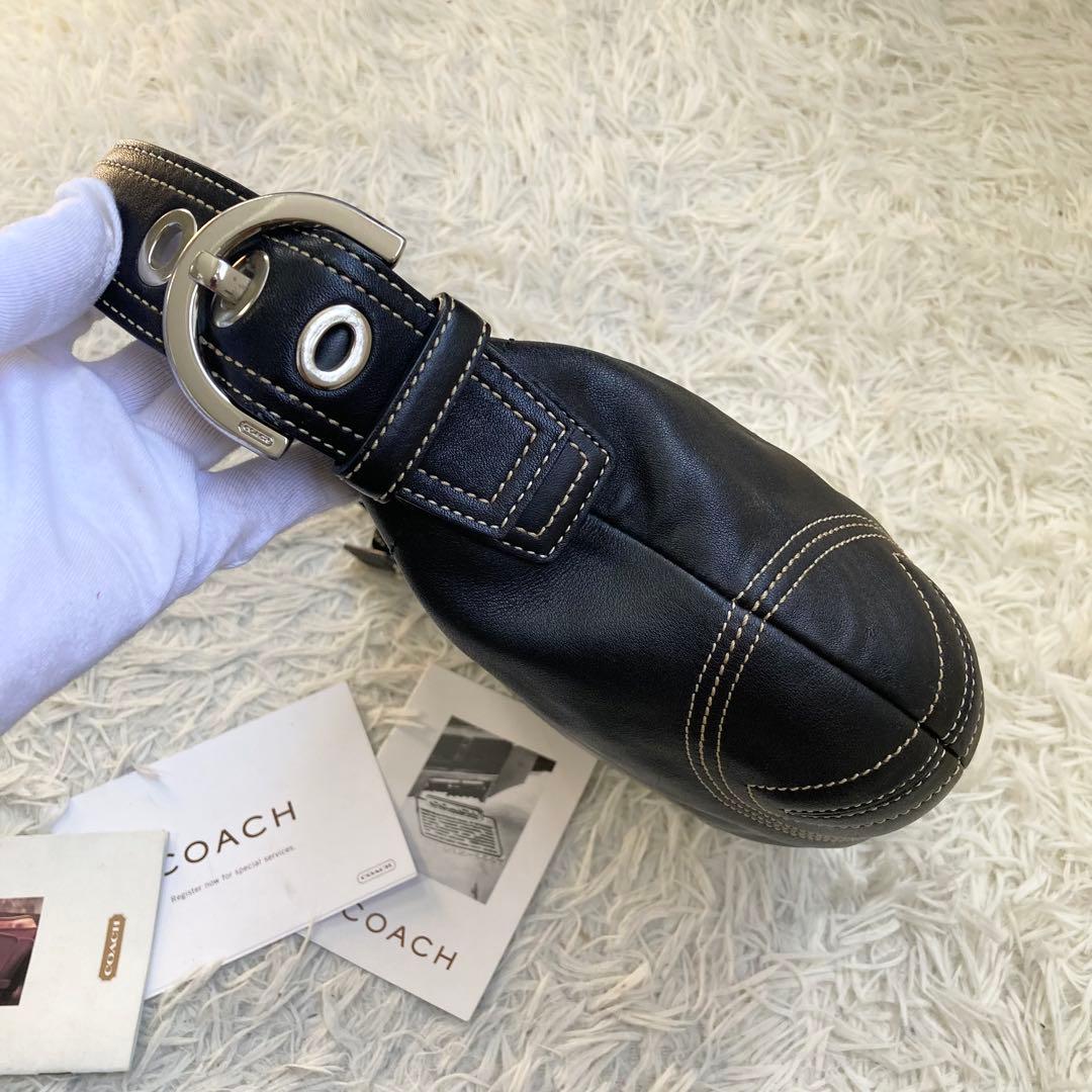 バッグ vintage coach old Black half moon y2k
