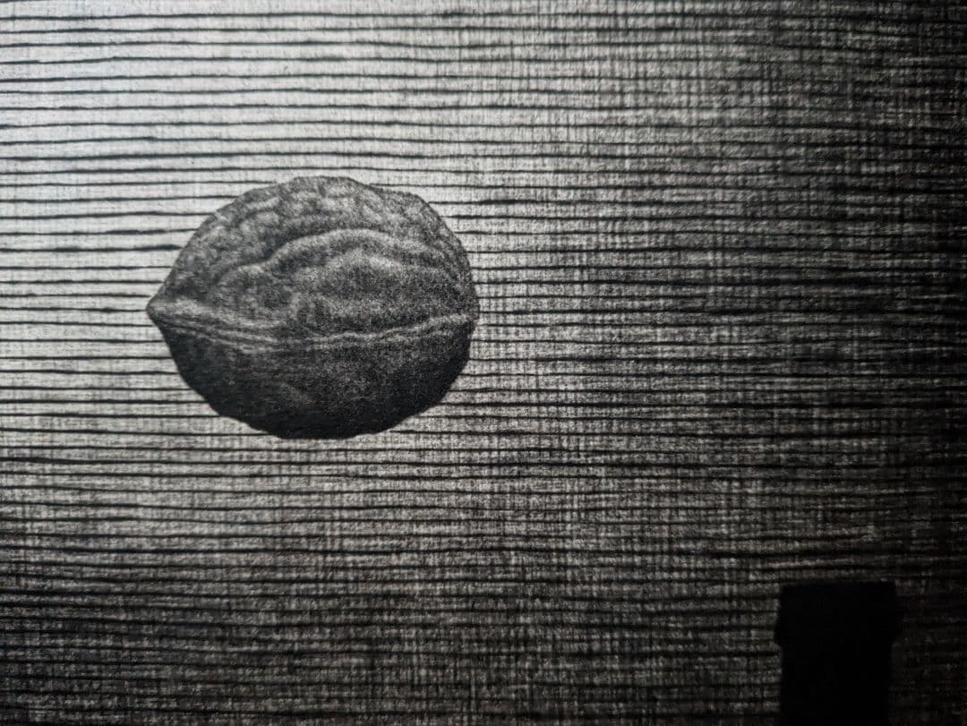 格安l浜口陽三の腐蝕銅版画　“黒”が織りなす静謐な銅版画「ボトルとナッツ」美品