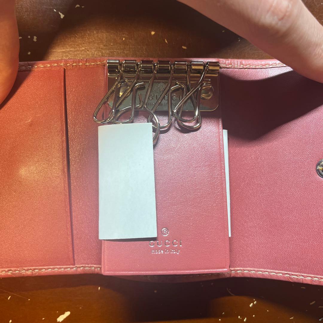 GUCCI GGパターン ピンクキーケース 正規品