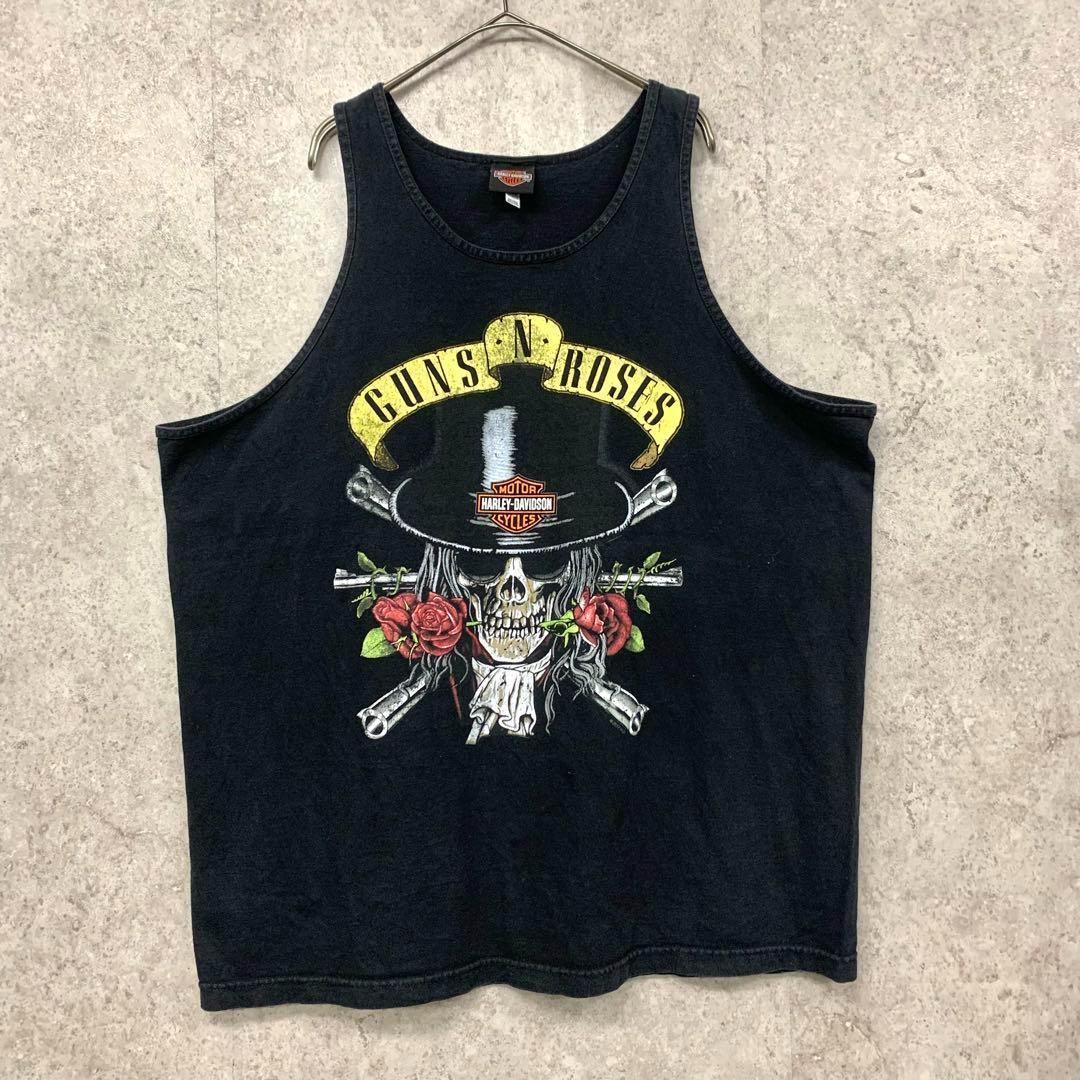 【希少3XL☆メキシコ】ハーレーダビットソン×ガンズアンドローゼス タンクトップ