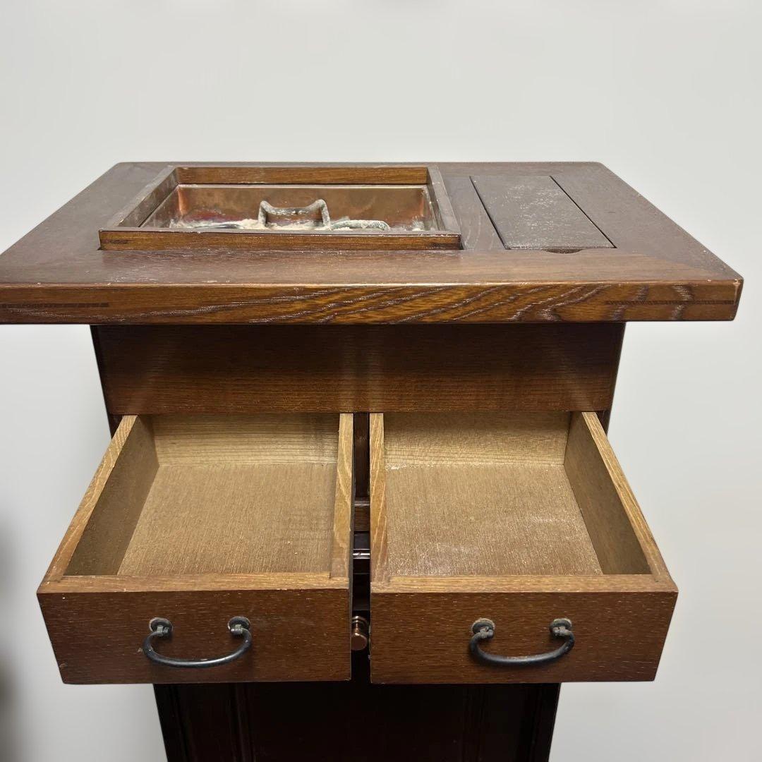 木製火鉢 引き出し付き