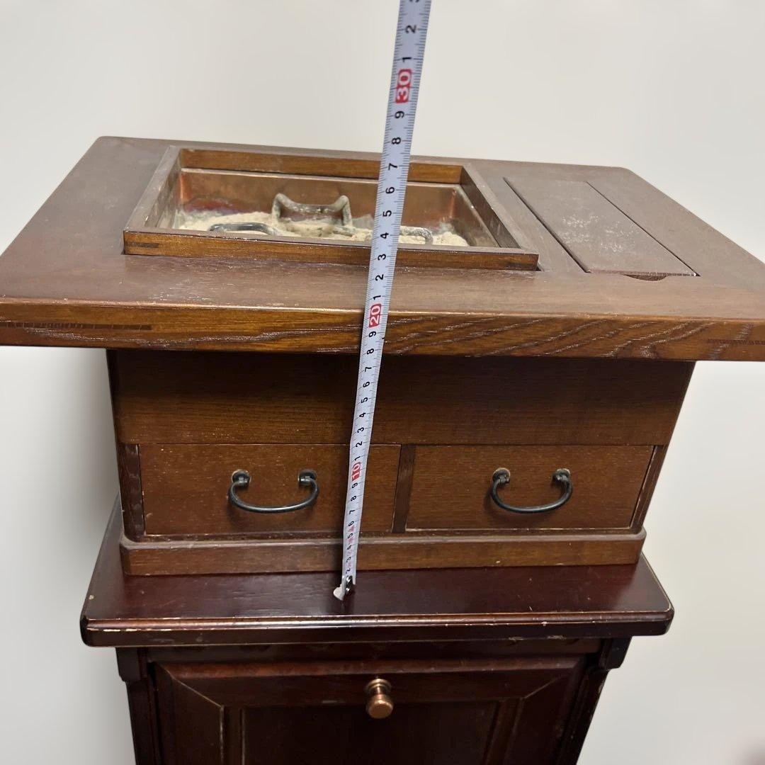 木製火鉢 引き出し付き