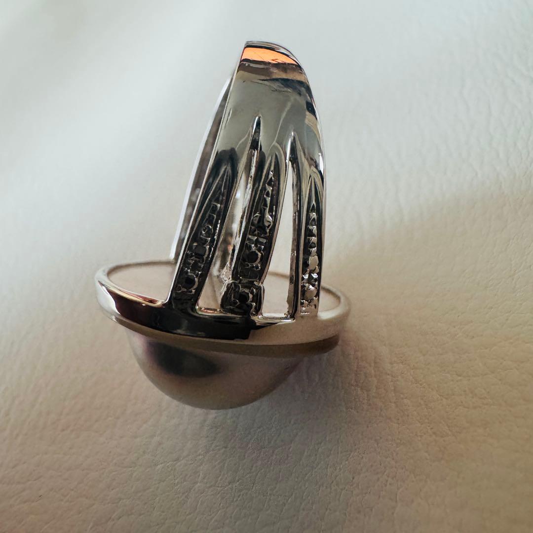 大粒 マベパール リング 指輪 シルバー925 13号 内径17mm