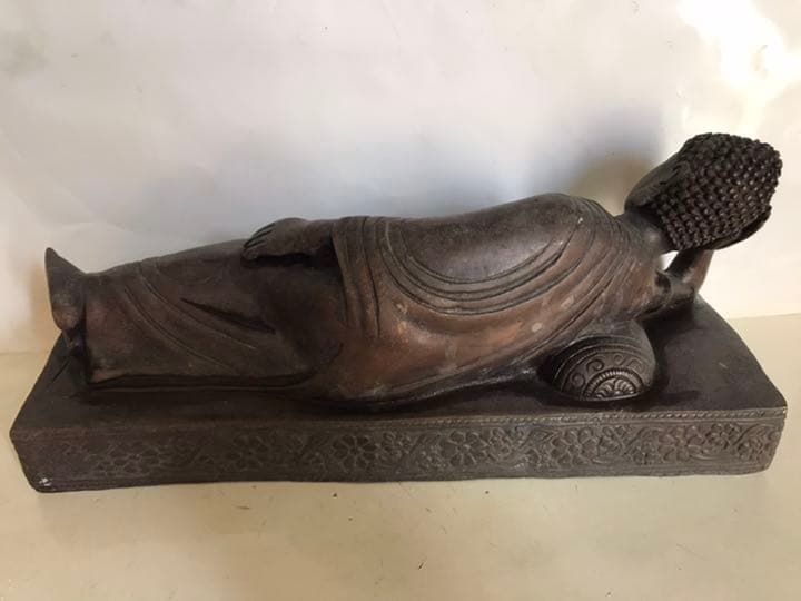 大日如來仏像，釋加寝仏風水，古銅製置物，長29.5cm，重3600克