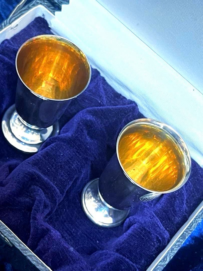 純銀　銀製　盃　酒杯　冷酒杯　食器　スターリング　シルバー　vintage