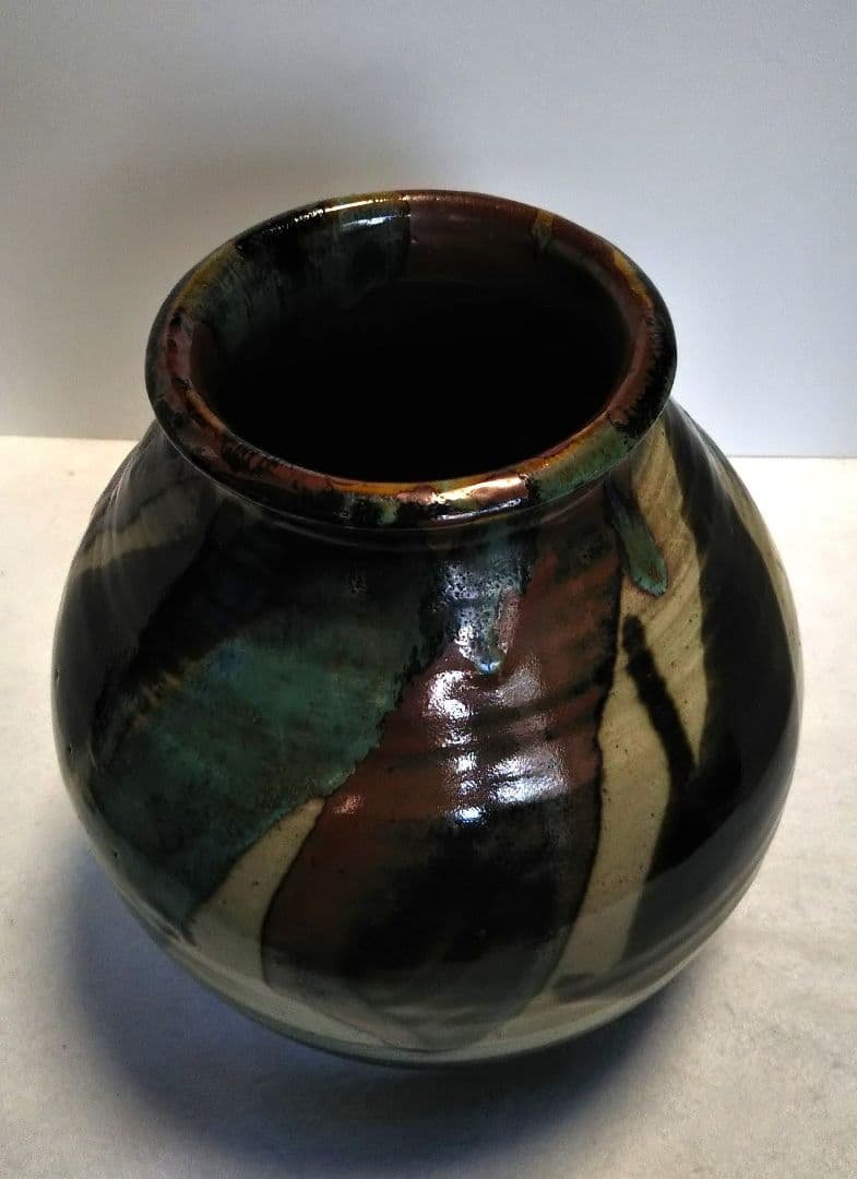 花瓶/骨董 益子焼 花瓶/花瓶/茶道具