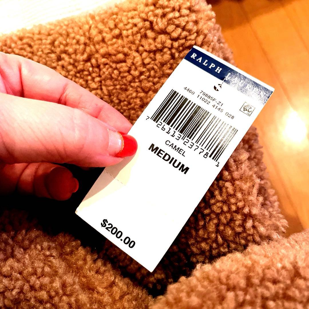 ラルフローレン　キャメル-テディベア色　ボアコート Mサイズ