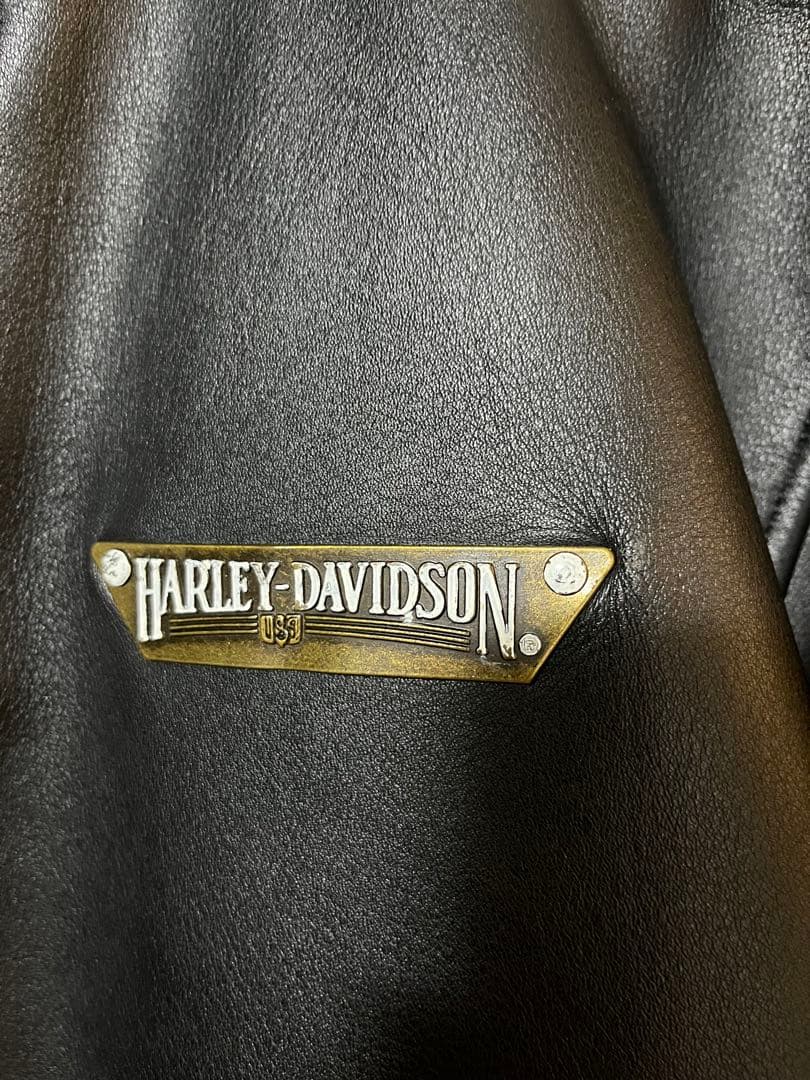 美品 Harley Davidson レザーライダースジャケット L カウレザー