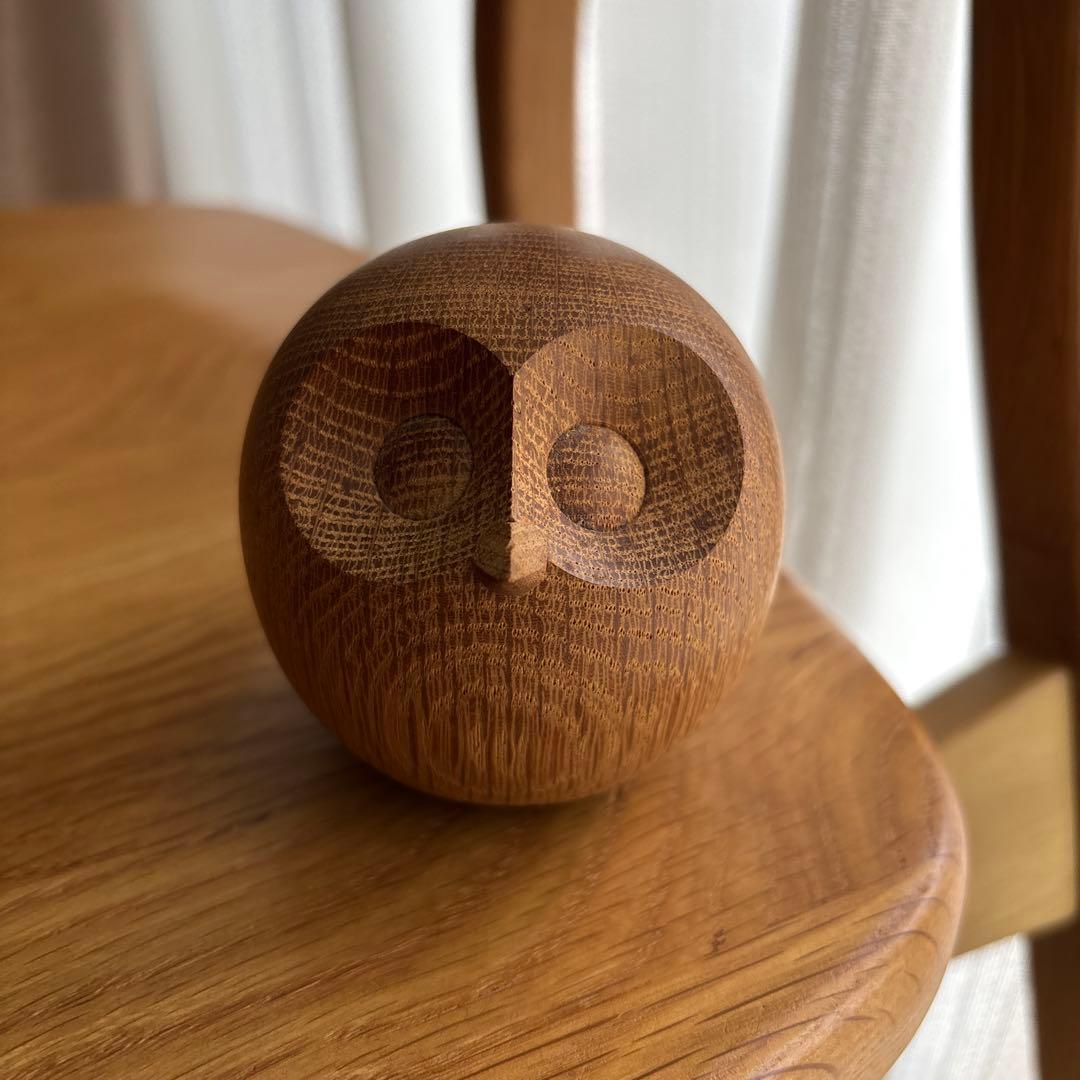 希少　HISA-CRAFT 旭川　木製　オブジェ フクロウ　ヒサクラフト