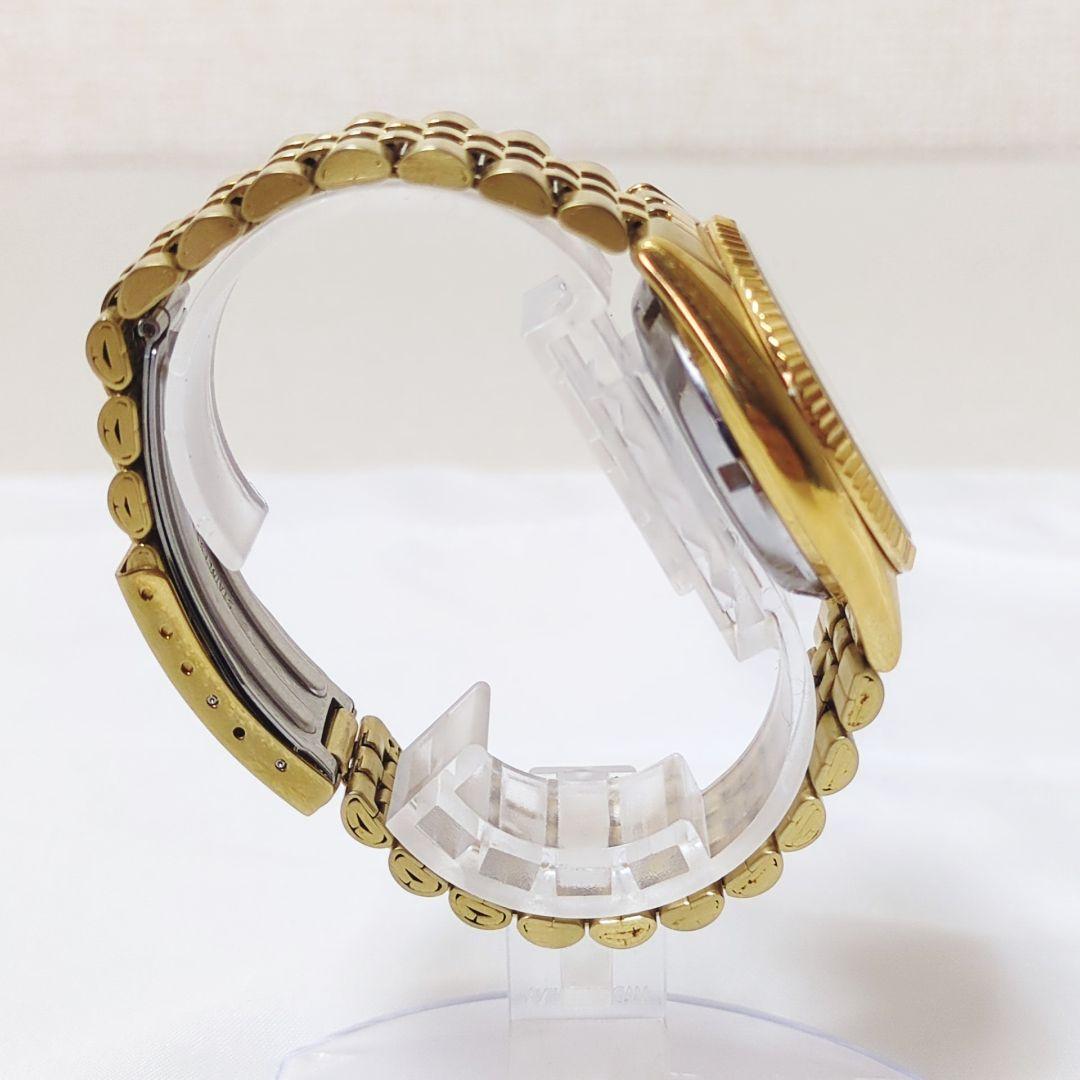 【美品】SEIKO5 自動巻き 稼働品 デイデイト 腕時計 裏スケ