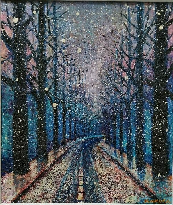 油絵 絵画 孟冬