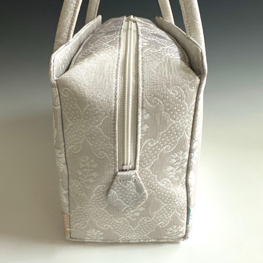 新品未使用品　京都 西陣織　弥栄織物　　　正絹帯地使用　利休バッグ　251212