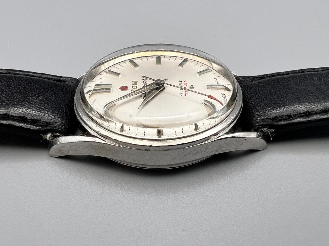 めぐ様　チトニ　エアマスター　手巻き　17石　TITOFLEX 　メンズ　稼働