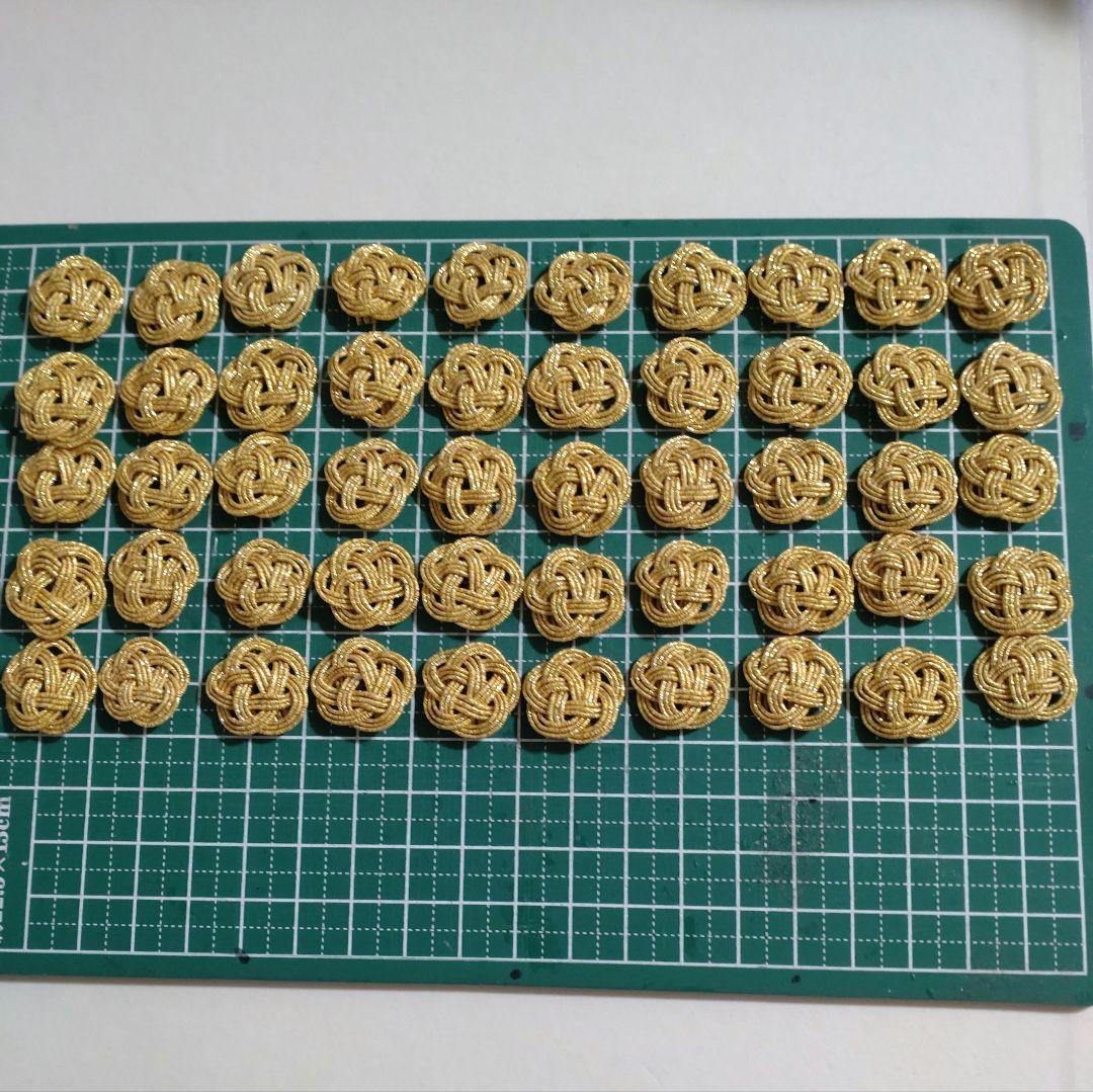 水引パーツ　梅結び　ゴールド300個　シルバー200個