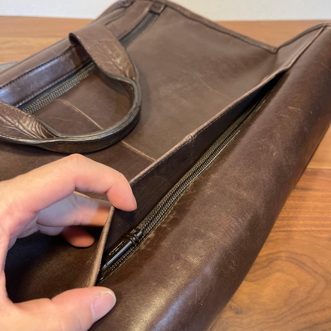 TUMI トゥミ レザービジネスバッグ ブラウン 傷汚有 96108BH