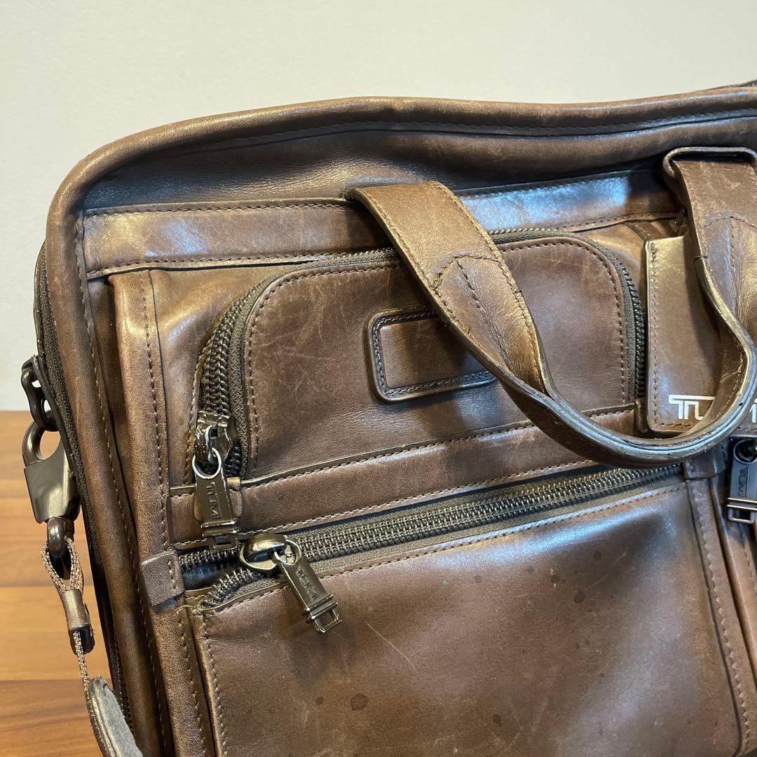 TUMI トゥミ レザービジネスバッグ ブラウン 傷汚有 96108BH