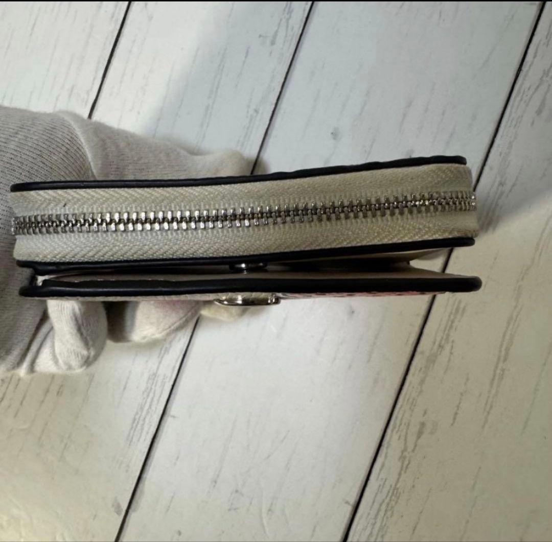 極美品　COACH コーチ　二つ折り財布　レザー